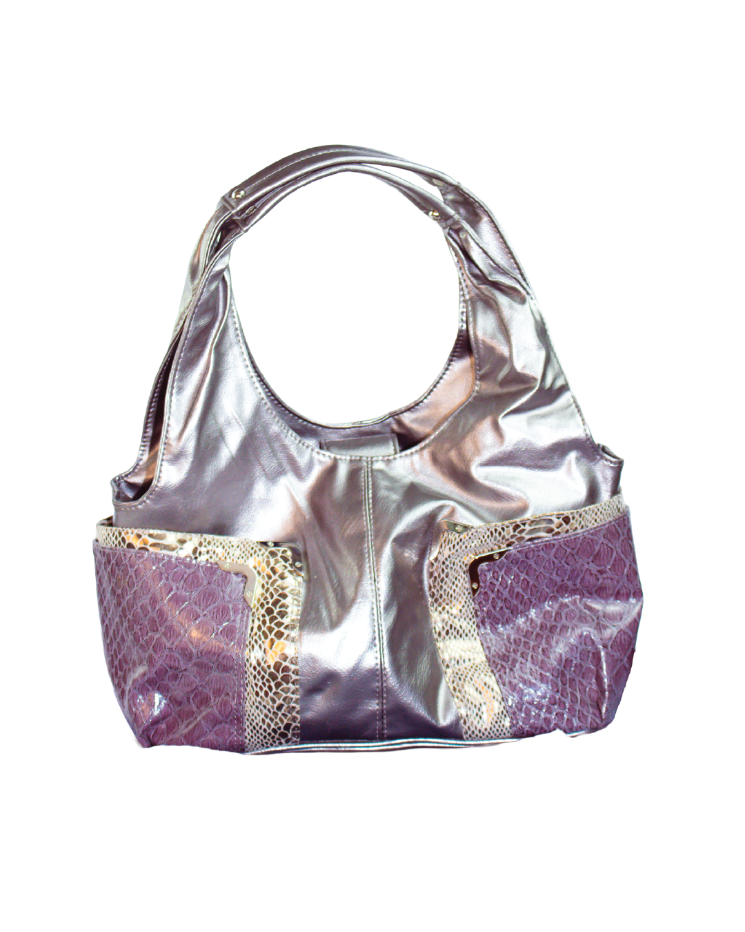Y2K Silver & Light Purple Croc.