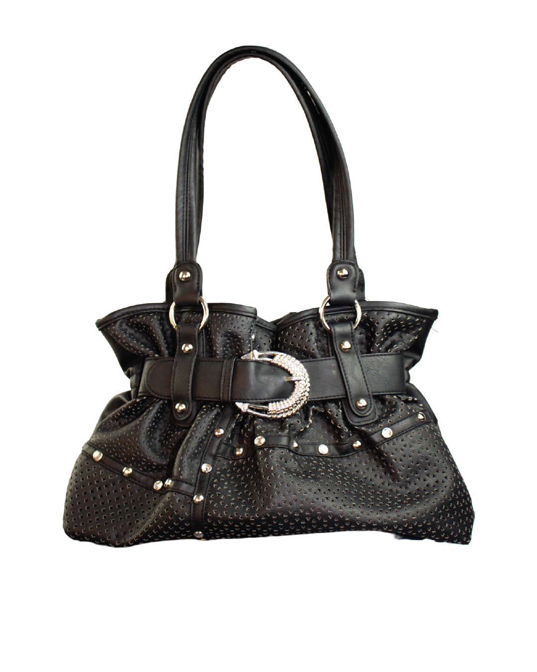 Buckle ME up! Black Silver Buckle Bag